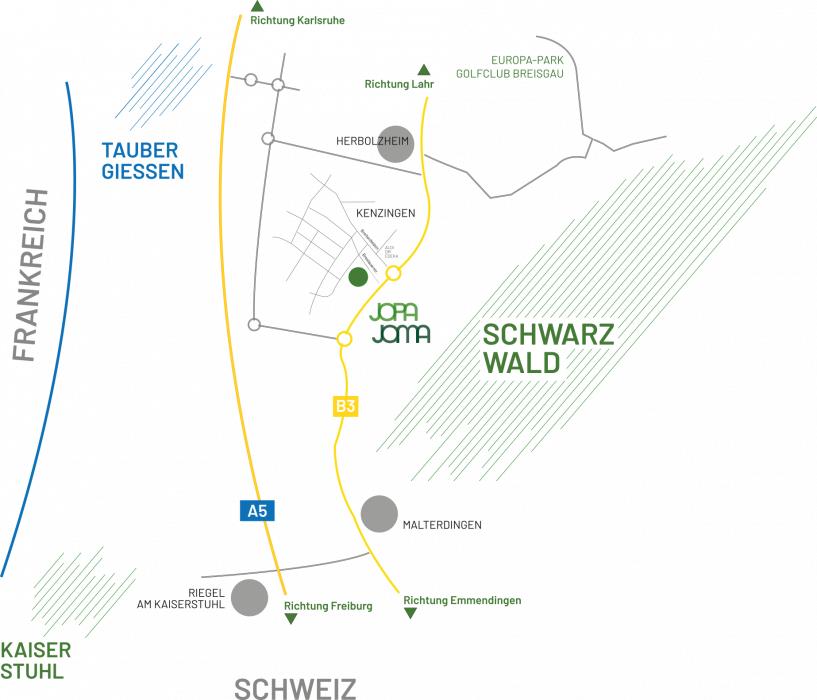 Kontakt und Anfahrt JOPA JOMA Kenzingen